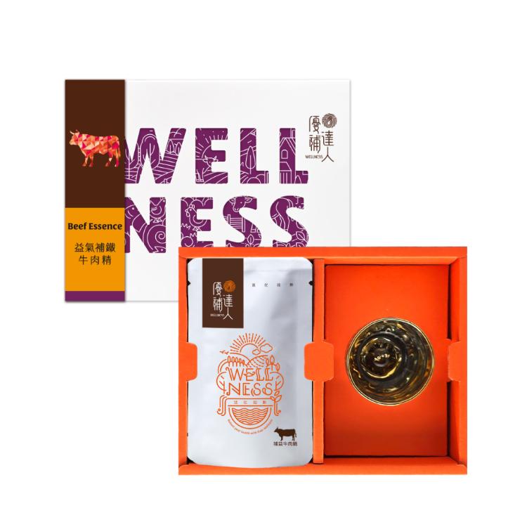 【優補達人】益氣補鐵牛肉精6入禮盒加贈黃金杯