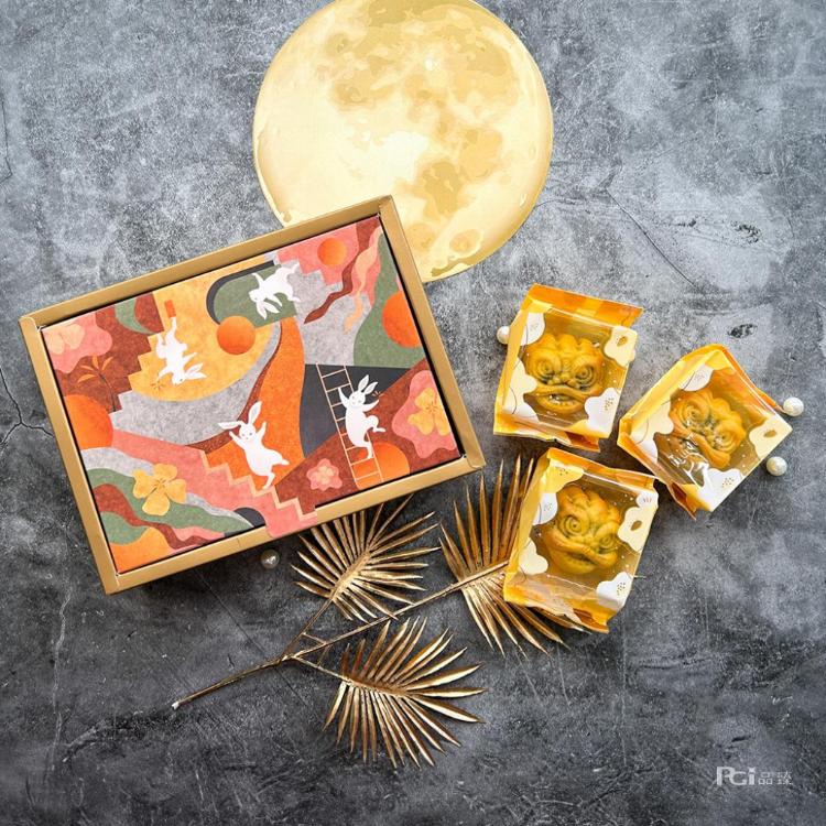 預購【美金榮】流芯奶皇茶香月餅(雪釀紅烏龍)