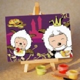 F50-魔法喜洋洋-DIY數字彩繪油畫套組（小-含畫架）