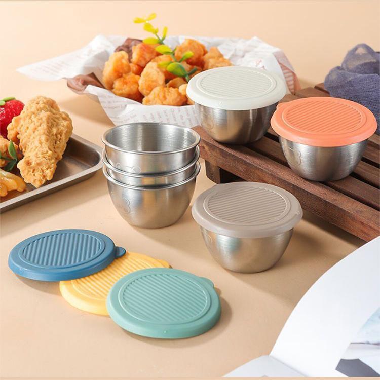 【CityStar】附蓋好攜帶304不鏽鋼戶外迷你醬料杯(6入)