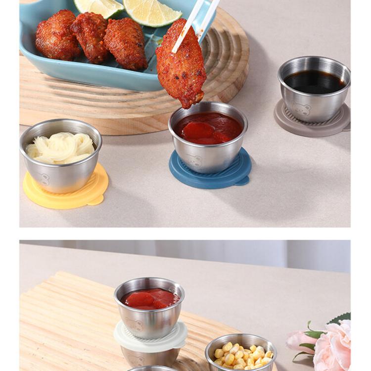 【CityStar】附蓋好攜帶304不鏽鋼戶外迷你醬料杯(6入)