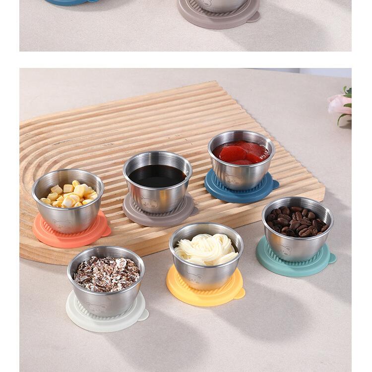 【CityStar】附蓋好攜帶304不鏽鋼戶外迷你醬料杯(6入)