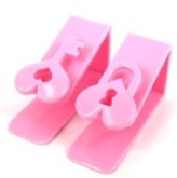 《公主的化妝間》愛心鑰匙與鎖造型內崁式掛鉤/門後掛勾 (一組兩入)