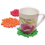 《公主的化妝間》小樹葉杯墊 (一組4色入) 特價：$65