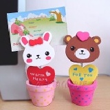 《公主的化妝間》可愛動物盆栽留言夾/名片夾/meno夾