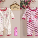 ☆可愛屋童衣舖☆【WB043】 美單可愛小動物刺繡圖案絲絨長袖連身衣-2款 3-12M