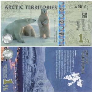 北極熊 1 1/2 元鈔票 絕版 ◆ 限量 ◆ 特殊面值