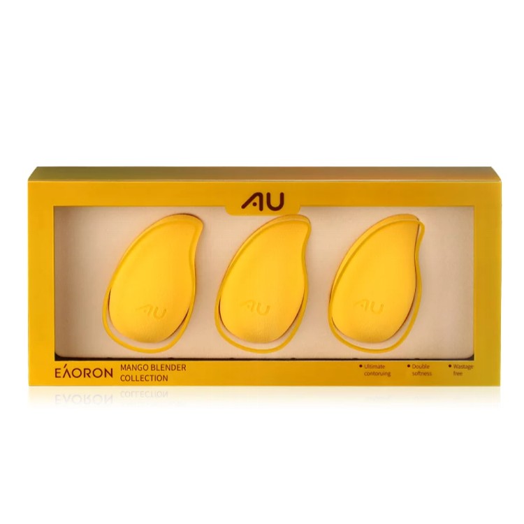 【EAORON】EAORONxAU 芒果美妝蛋 3入