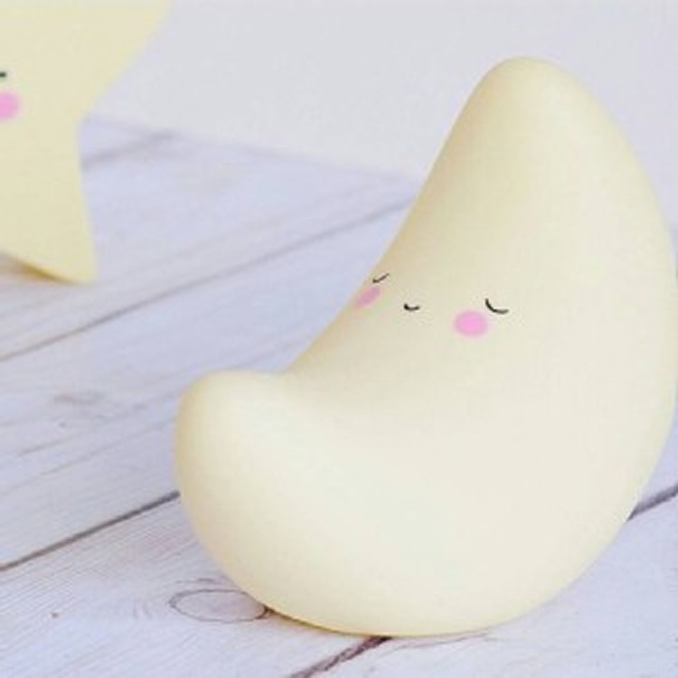 療癒系~萌萌夢幻~微笑月亮小夜燈~LED升級版