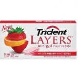 美國Trident(草莓+柑橘味)(1盒14片，2盒一賣共28片) 特價：$130