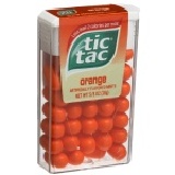 美國Tic Tac Freshmints(橘子口味) 4盒一賣 1小盒18g，無糖，僅含1.5卡路里 特價：$195