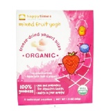 美國Happy Baby天然有機優格餅(綜合)-5小袋攜帶包 新包裝，美國USDA有機認證，1.5oz(42g)