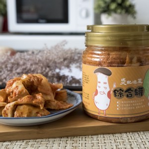 炎記㊣韓式泡菜+杏鮑菇(綜合罐)