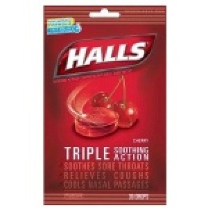 美國Halls (櫻桃口味)喉糖 80 顆