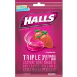 美國Halls (草莓)喉糖 30 顆