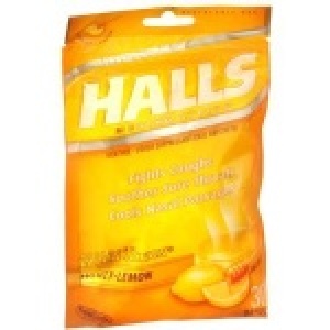 美國Halls (蜂蜜+檸檬口味) 清涼喉糖 80 顆