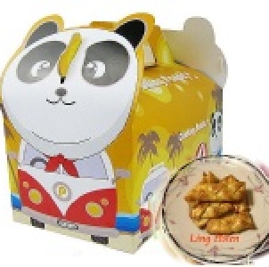 可愛的貓熊禮盒-蜂蜜奶油麻花手工餅300g