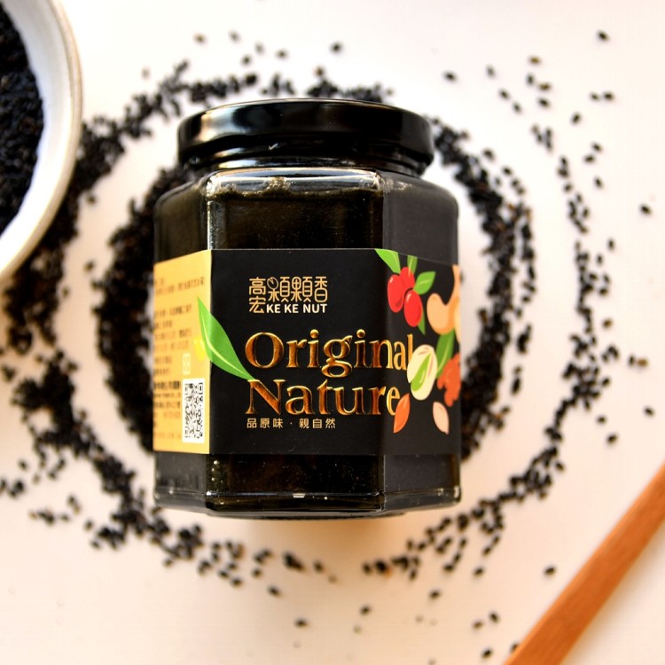 【高宏顆顆香】無糖台灣純黑芝麻醬(250g)
