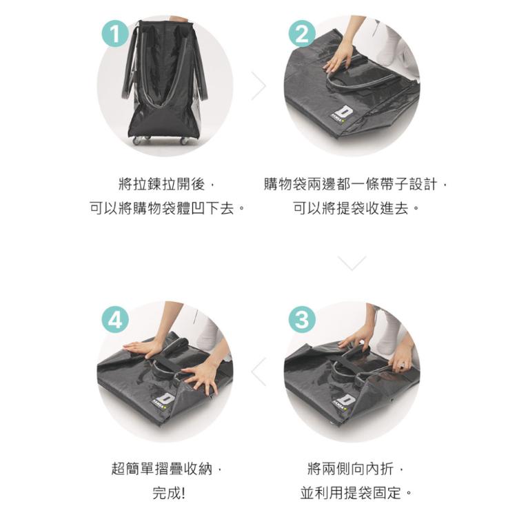 【韓國DAMDA】時尚滑輪好摺袋60L