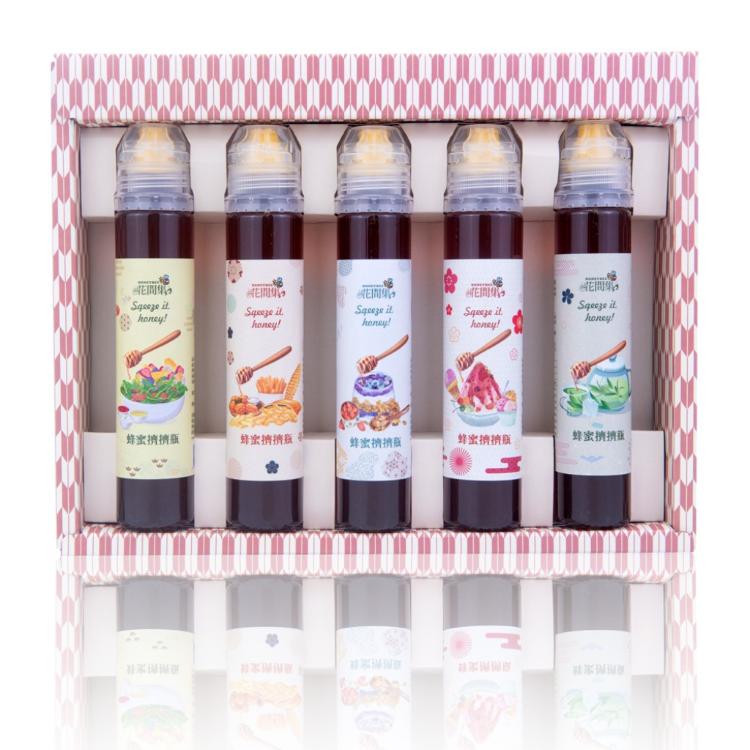 【花間集】台灣蜂蜜 美食手繪 蜂蜜擠擠瓶禮盒