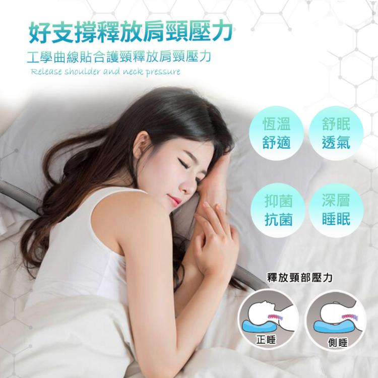 【寢室安居】雙層石墨烯銀離子可拆洗獨立筒枕