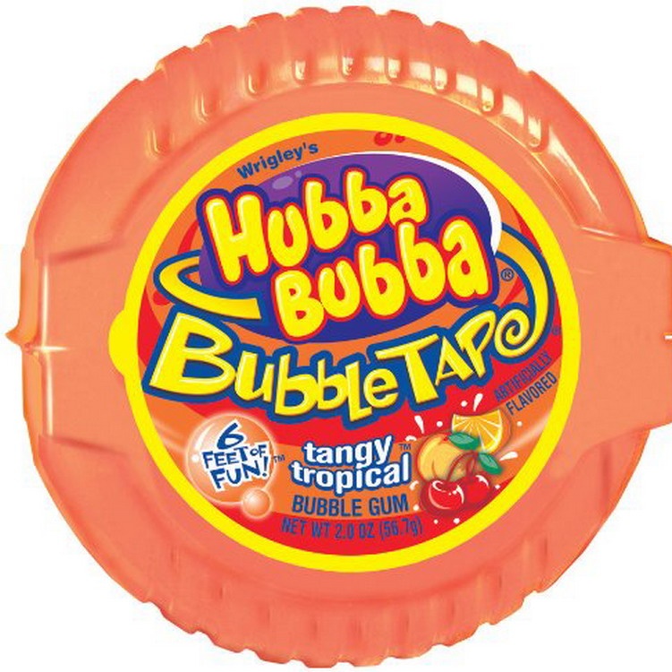美國Hubba Bubba Bubble Tape膠帶口香糖-熱帶水果