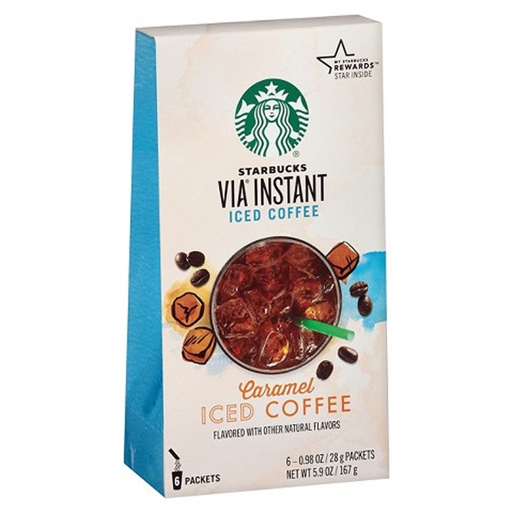 美國星巴克Starbucks VIA冰咖啡(微甜)，一盒6包