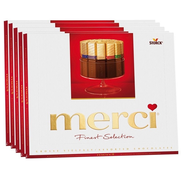 德國merci 雪茄菸巧克力250g，一盒有20條，每條12.5g，共二盒 (500g，共40條 )