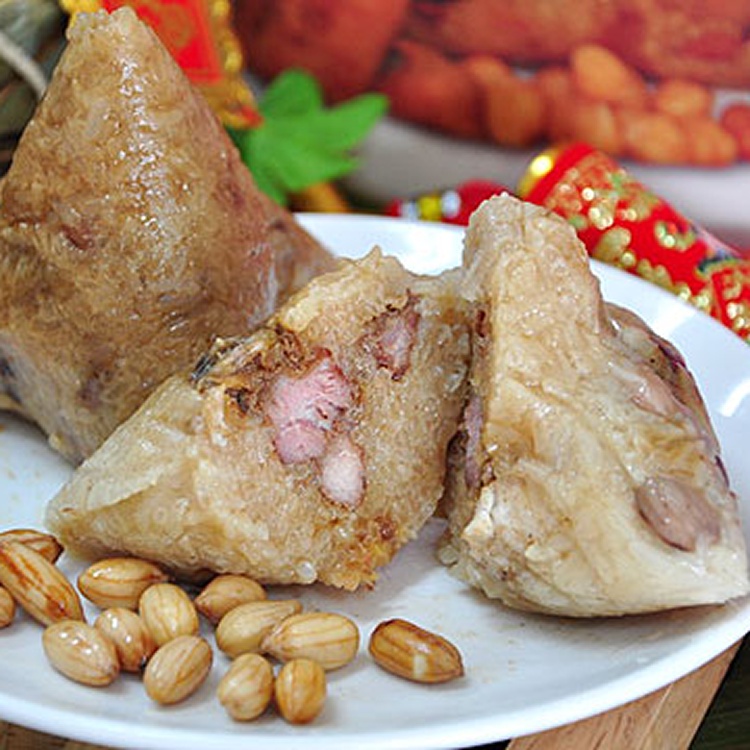 福源肉粽-素粽：花生菜料素粽　　