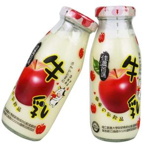 免運!【高屏羊乳】15瓶 台灣好系列-SGS玻瓶蘋果調味牛奶200ml 200ml/瓶