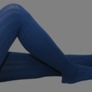 螺紋褲襪-深藍色