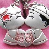 一吻定情 相公娘子囍字情侶鑰匙圈 特價：$50