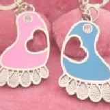 光禿禿的愛心大腳丫情侶鑰匙圈 農曆七夕情人節鑰匙圈系列