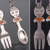 叉子湯匙情侶鑰匙圈 農曆七夕情人節鑰匙圈系列