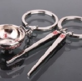 幸福碗筷情侶鑰匙圈 農曆七夕情人節鑰匙圈系列