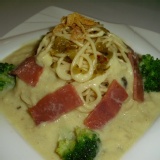 法式芥末白醬火腿義大利麵{不辣}(含麵) ~NEW~五折試吃價推出 重300g(+-5g)