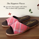 經典系列-室內拖鞋 - 靜音抗滑皮拖 - 格趣- 粉