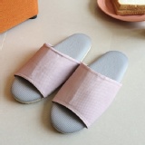 台灣製造-療癒系-舒活布質室內拖鞋-M-杏粉小圓