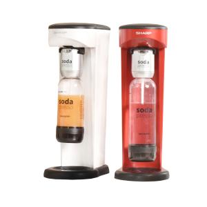 免運!SHARP 夏普Soda Presso氣泡水機(2水瓶+1氣瓶)CO-SM1T 番茄紅/洋蔥白 3.95KG
