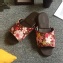 品味系列-橡膠抗滑鞋底-室內拖鞋-豐華-櫻花盛宴(紅)