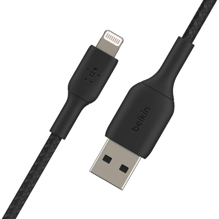 【Belkin】貝爾金USB-A轉LIGHTNING編織傳輸線 3公尺 CAA002bt