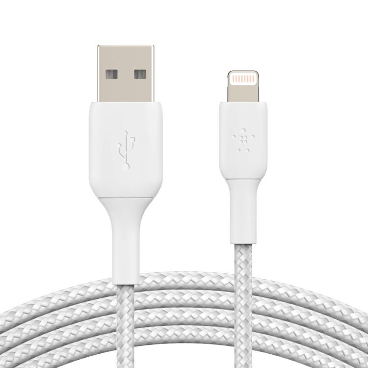 【Belkin】貝爾金USB-A轉LIGHTNING編織傳輸線 3公尺 CAA002bt