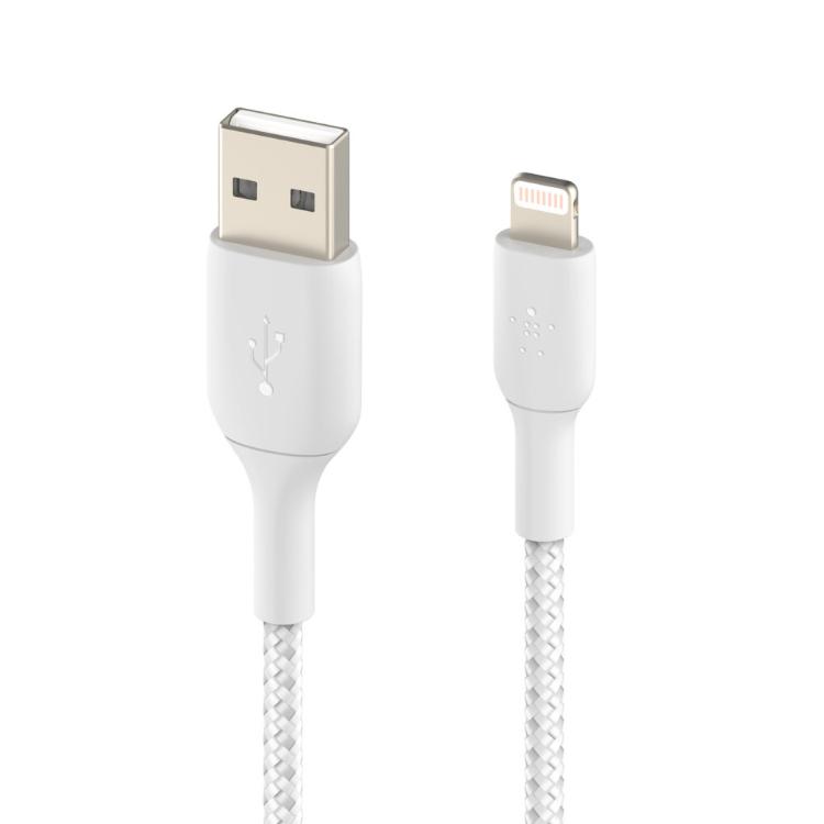【Belkin】貝爾金USB-A轉LIGHTNING編織傳輸線 3公尺 CAA002bt