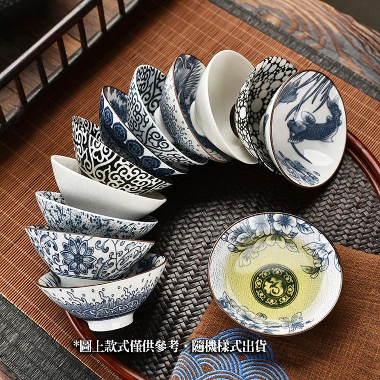 【CityStar】青花滿彩陶瓷功夫茶杯6件組