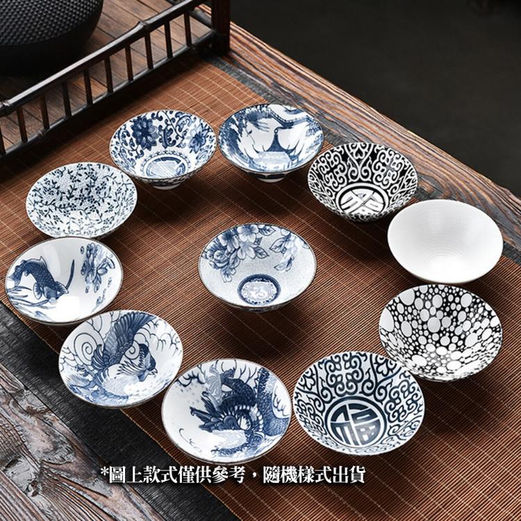 【CityStar】青花滿彩陶瓷功夫茶杯6件組