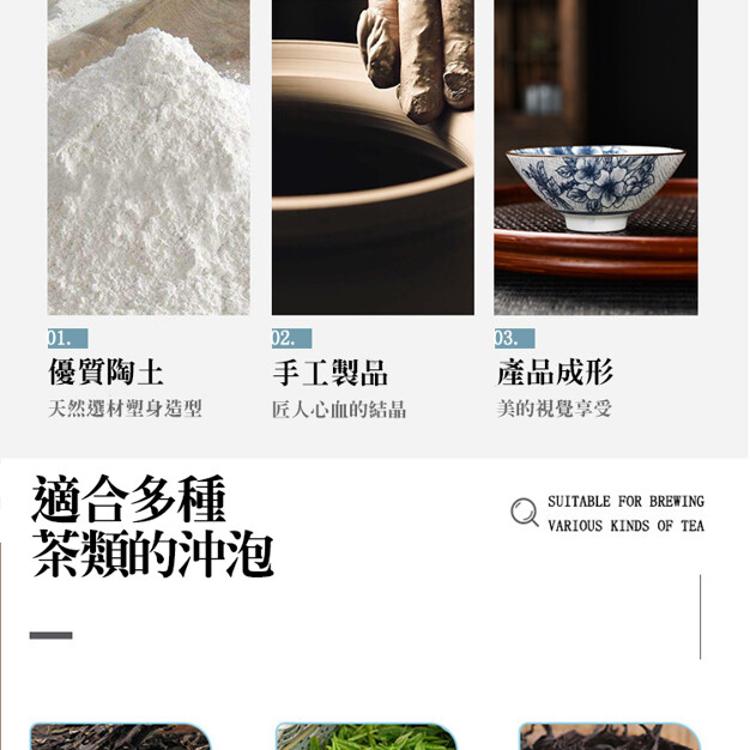 【CityStar】青花滿彩陶瓷功夫茶杯6件組