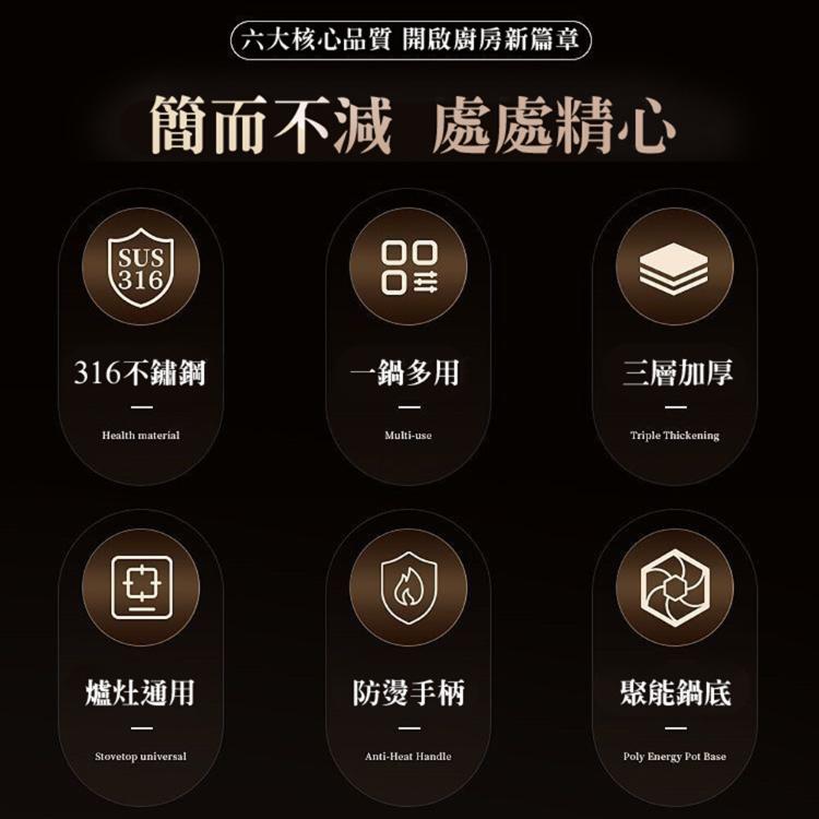 【CityStar】食品級316不鏽鋼雙層蒸鍋奶鍋