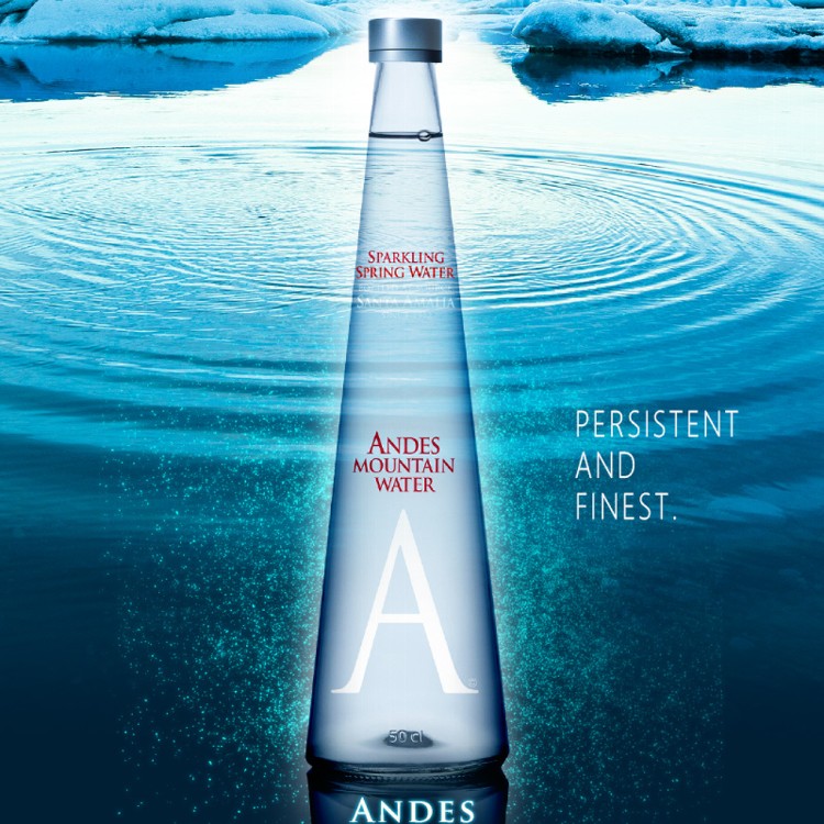 【珍實大地】安地斯山氣泡天然雪山泉水｜玻璃瓶750mL｜ANDES MOUNTAIN WATER