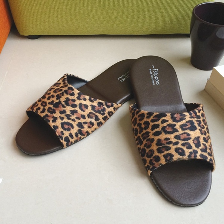 時尚室內拖鞋 - 抗滑靜音 - 狂野深豹紋