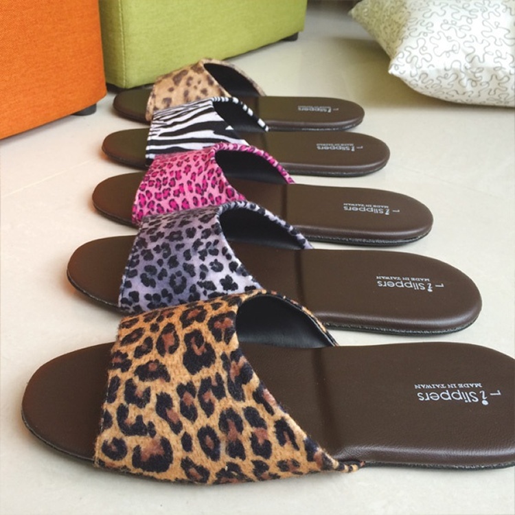 時尚室內拖鞋 - 抗滑靜音 - 狂野深豹紋